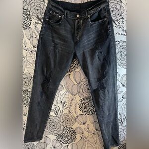 American Eagle Distressed Black Jeans x-Long